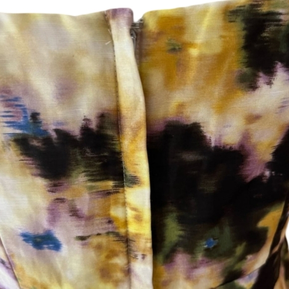 J.Crew Ella Garden Floral Strapless Dress Yellow Size 2 - Picture 7 of 9